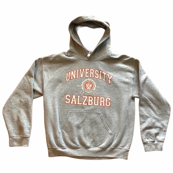 Vintage Tops - Vintage University of Salzburg Austria Hoodie Grey